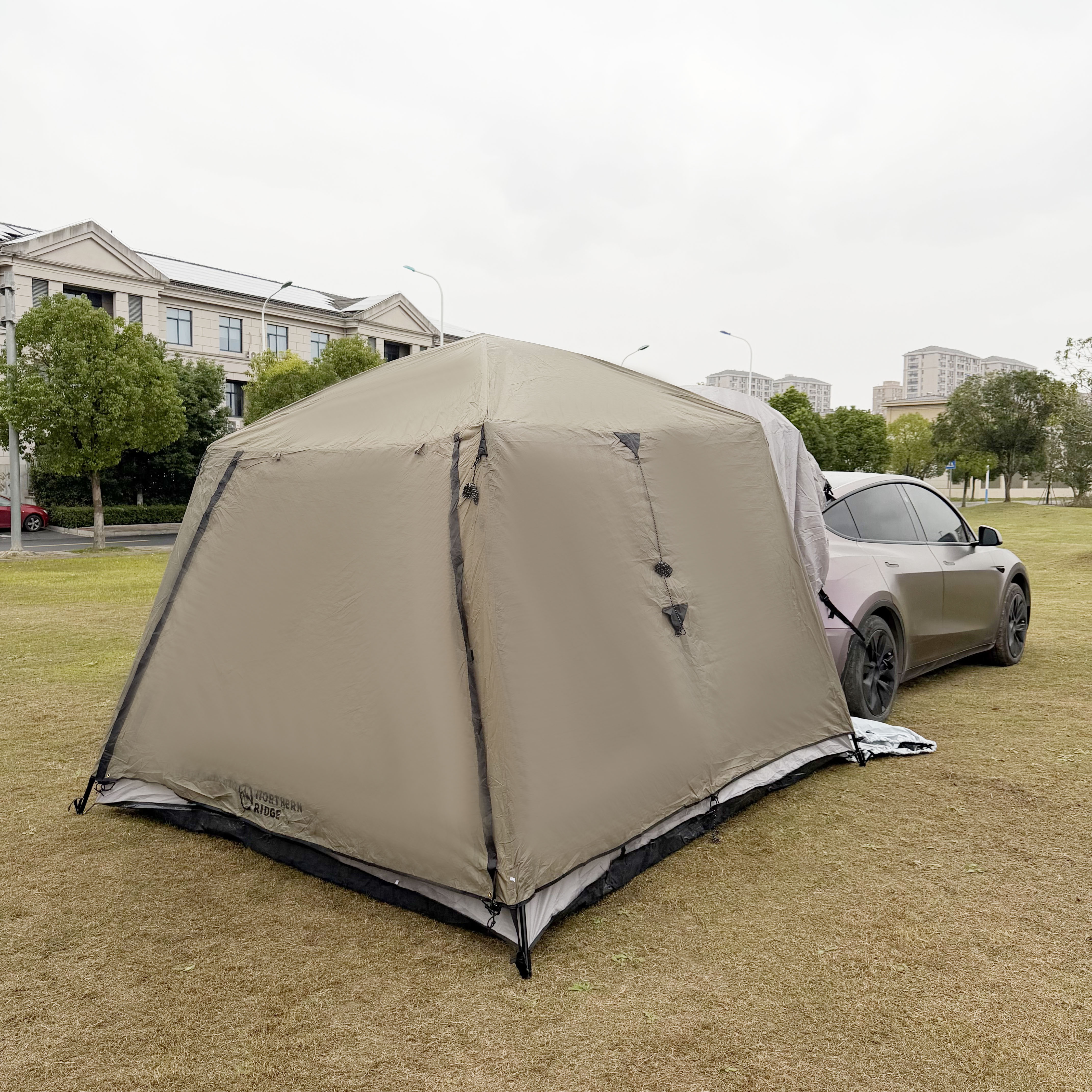 Outdoor Camping Double-Layer Tent Na Kumokonekta sa Likod Ng Sasakyan