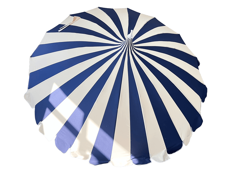 2.5M Blue And White Patchwork Pagoda Umbrella