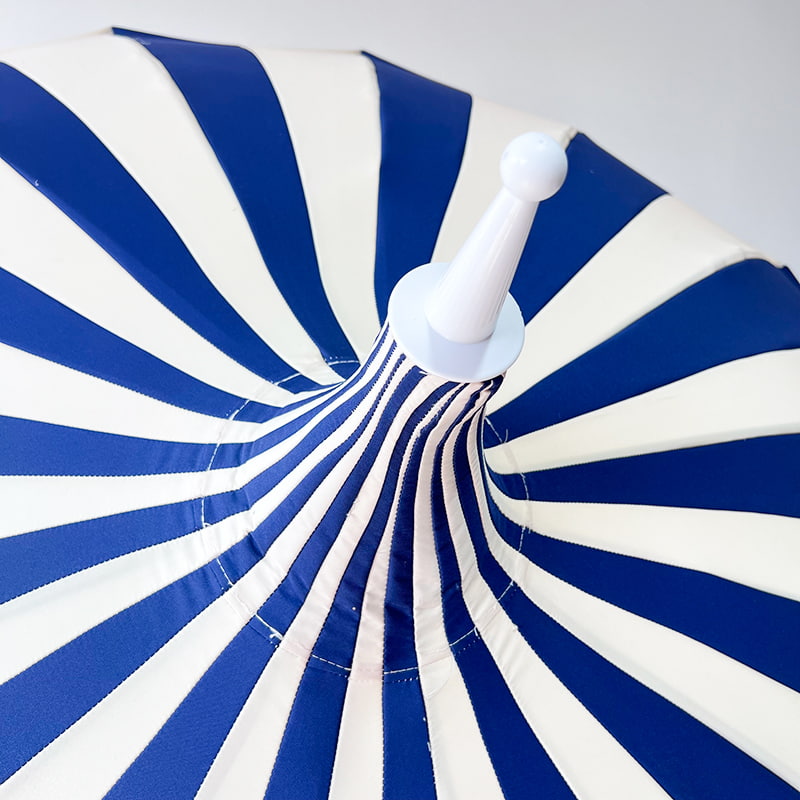 2.5M Blue And White Patchwork Pagoda Umbrella