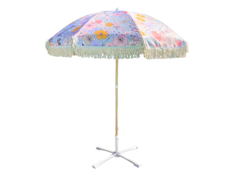 Panlabas na 2M Tassel Polyester Wood Color Umbrella
