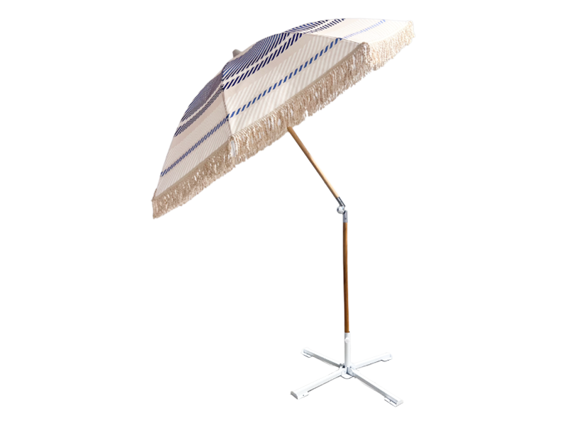 2.0M Polyester Beach Umbrella na May Aluminum Pole At Tassels