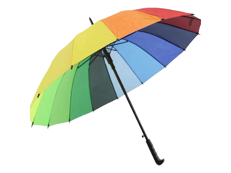16 Bone Long Handle Double Automatic Umbrella